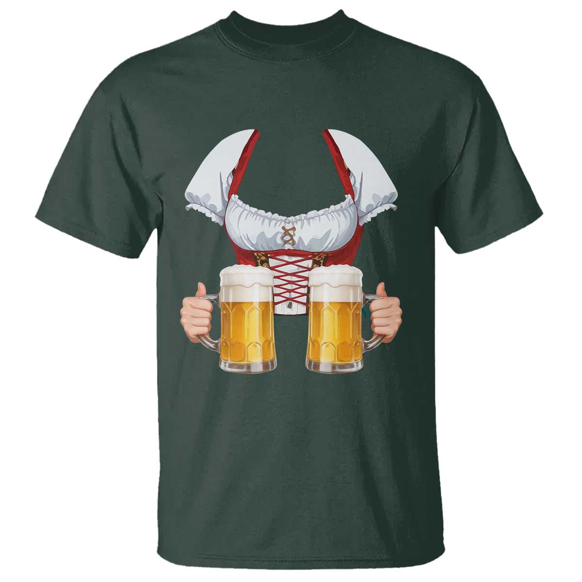 Oktoberfest T Shirt Drindl Simple Costume German Girls Women Beer Festival - Wonder Print Shop