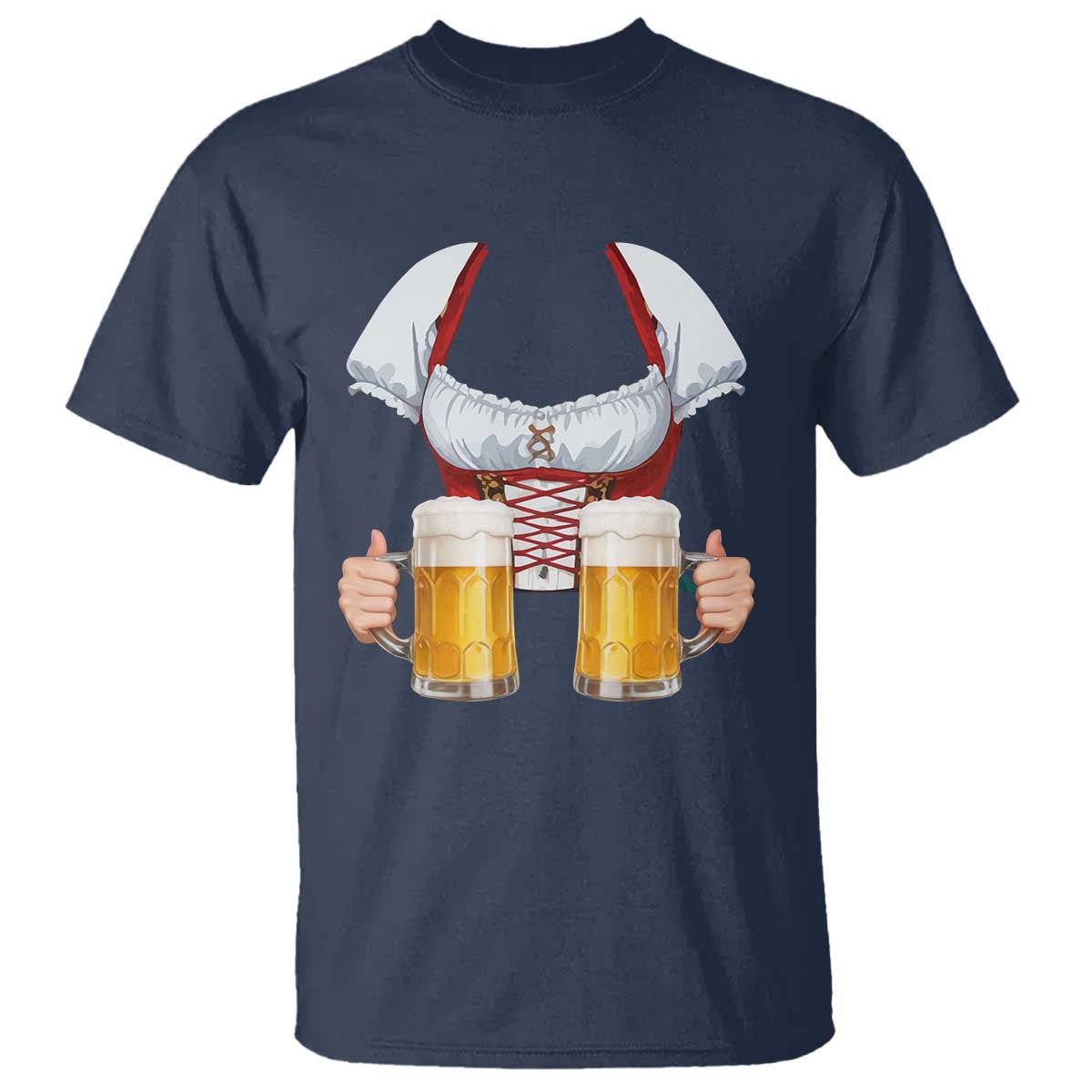 Oktoberfest T Shirt Drindl Simple Costume German Girls Women Beer Festival - Wonder Print Shop