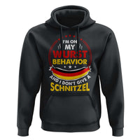 Oktoberfest Hoodie On My Wurst Behavior I Dont Give A Schnitzel German Beer - Wonder Print Shop