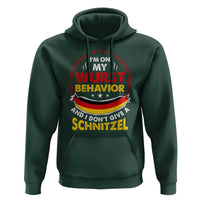 Oktoberfest Hoodie On My Wurst Behavior I Dont Give A Schnitzel German Beer - Wonder Print Shop