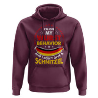 Oktoberfest Hoodie On My Wurst Behavior I Dont Give A Schnitzel German Beer - Wonder Print Shop