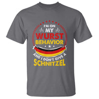 Oktoberfest T Shirt On My Wurst Behavior I Dont Give A Schnitzel German Beer - Wonder Print Shop