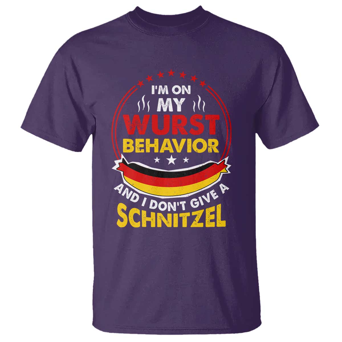 Oktoberfest T Shirt On My Wurst Behavior I Dont Give A Schnitzel German Beer - Wonder Print Shop