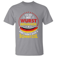 Oktoberfest T Shirt On My Wurst Behavior I Dont Give A Schnitzel German Beer - Wonder Print Shop
