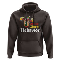 Oktoberfest Hoodie On My Wurst Behavior German Beer Sausage - Wonder Print Shop