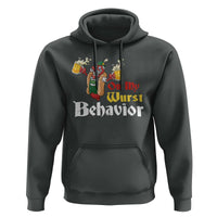 Oktoberfest Hoodie On My Wurst Behavior German Beer Sausage - Wonder Print Shop