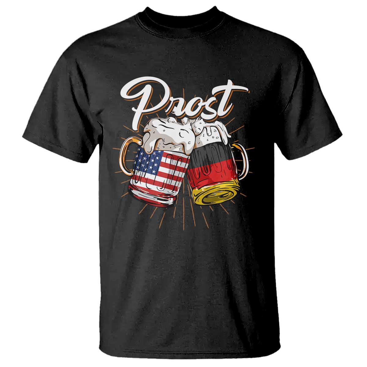 Oktoberfest  Prost Beer German American T Shirt - Wonder Print Shop