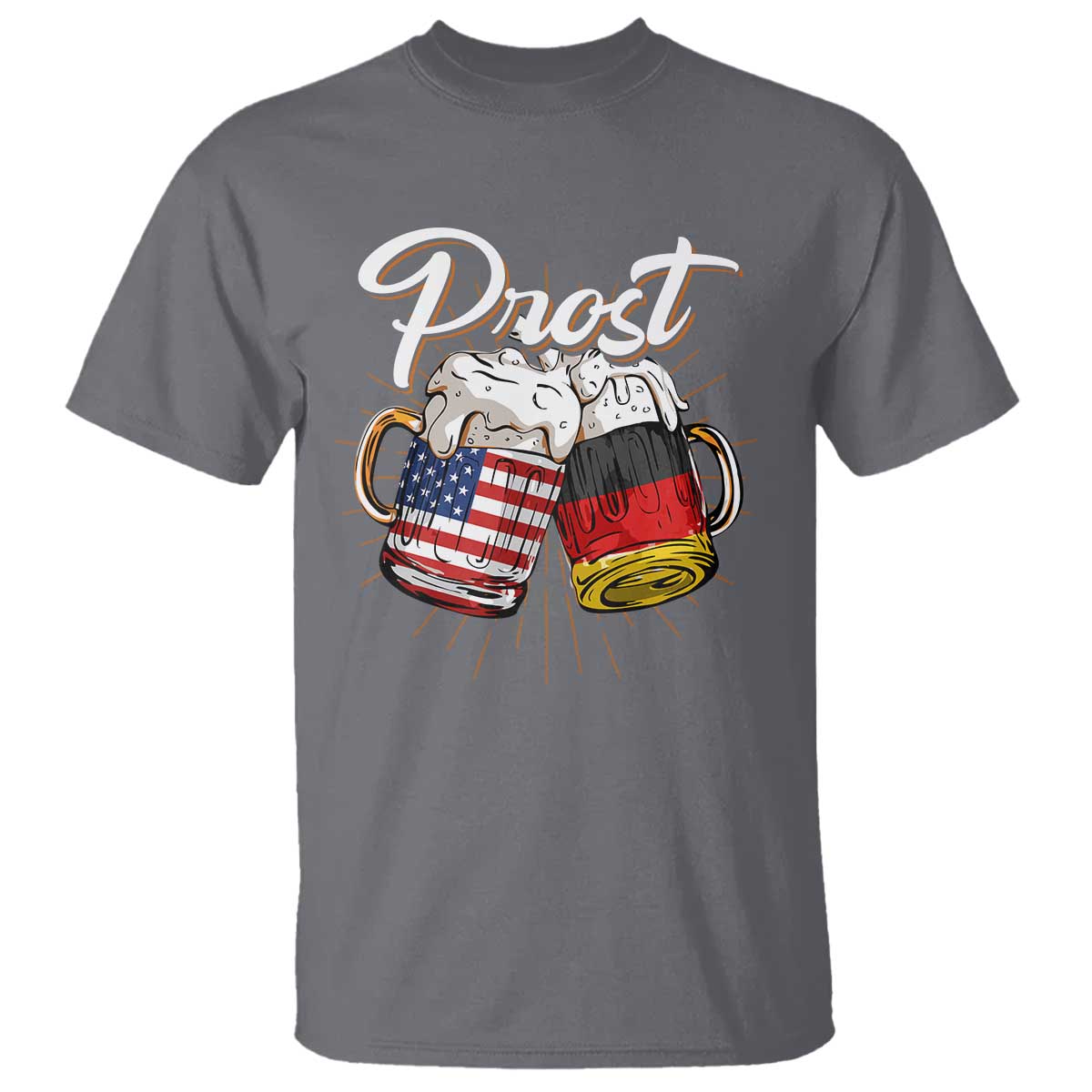 Oktoberfest  Prost Beer German American T Shirt - Wonder Print Shop
