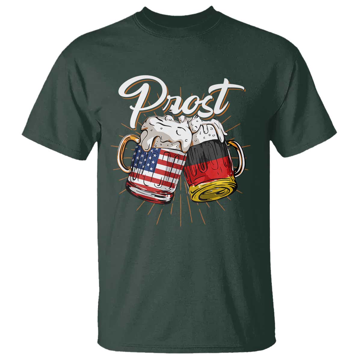 Oktoberfest  Prost Beer German American T Shirt - Wonder Print Shop
