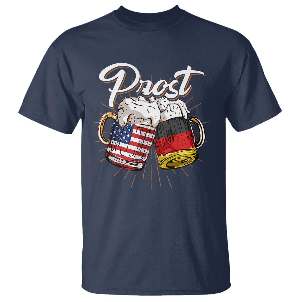 Oktoberfest  Prost Beer German American T Shirt - Wonder Print Shop