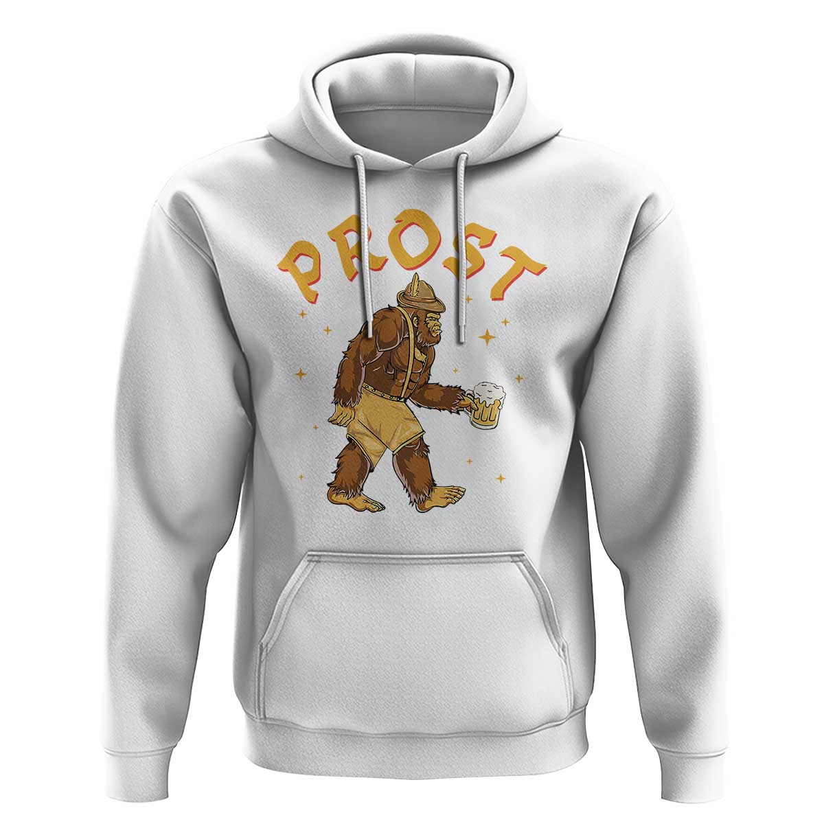 Oktoberfest Prost Bigfoot Lederhosen German Beer Hoodie - Wonder Print Shop