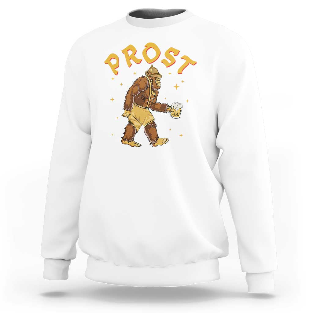 Oktoberfest Prost Bigfoot Lederhosen German Beer Sweatshirt - Wonder Print Shop