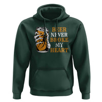 Funny Beer Lover Hoodie Beer Never Broke My Heart - Wonder Print Shop