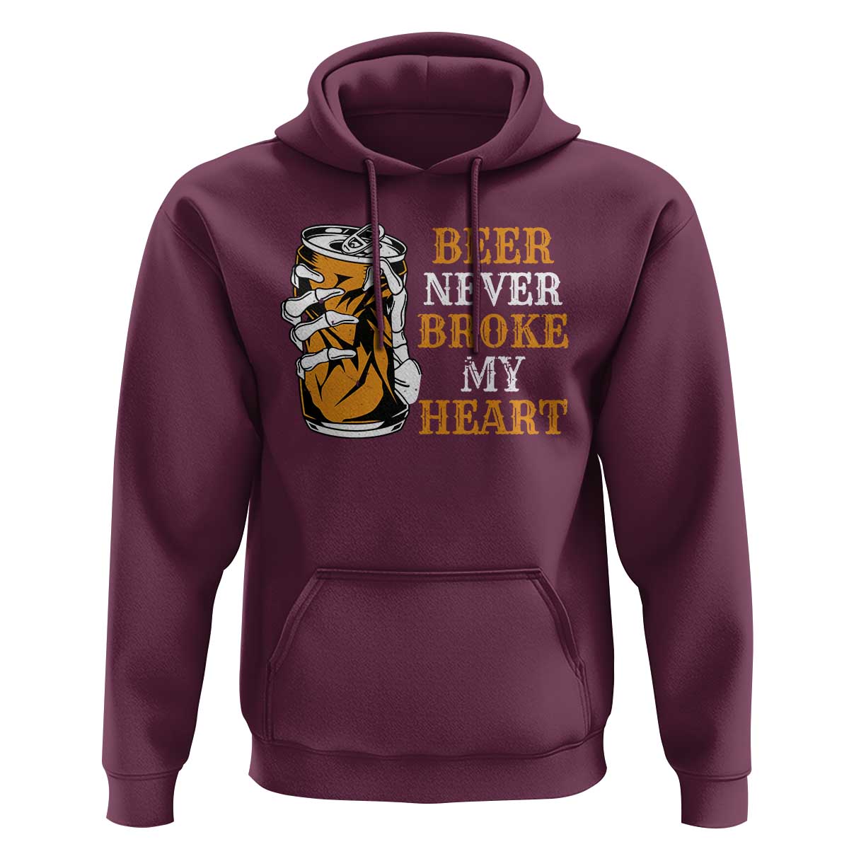Funny Beer Lover Hoodie Beer Never Broke My Heart - Wonder Print Shop