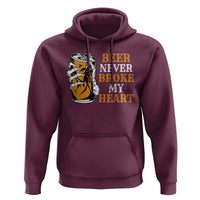 Funny Beer Lover Hoodie Beer Never Broke My Heart - Wonder Print Shop
