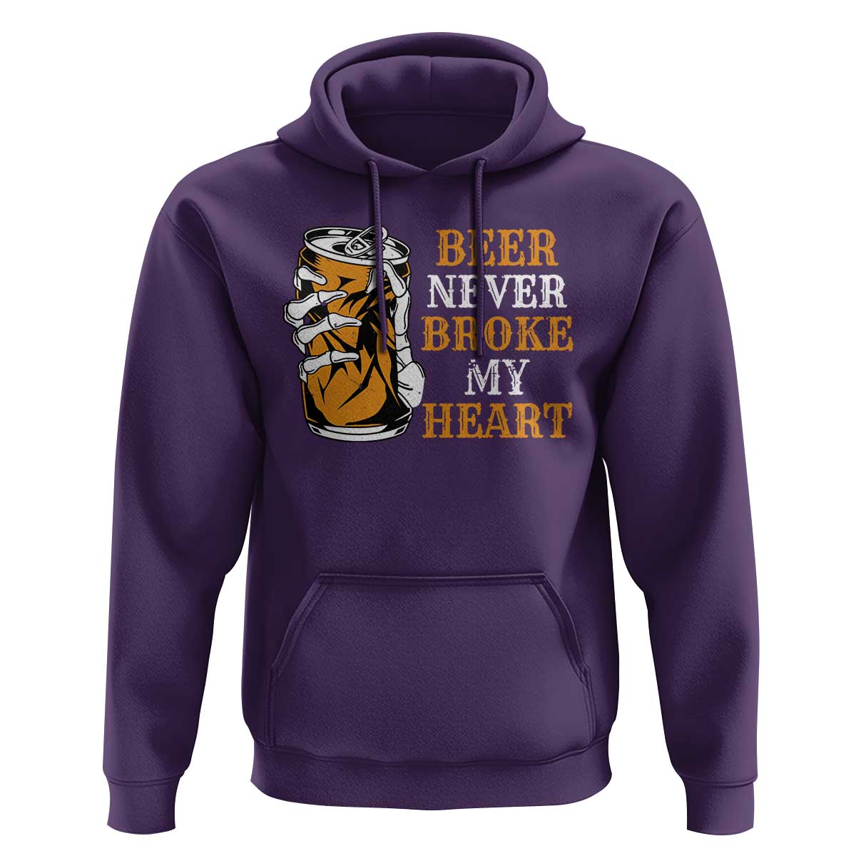 Funny Beer Lover Hoodie Beer Never Broke My Heart - Wonder Print Shop