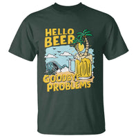 Funny Beer Lover T Shirt Hello Beer Goodbye Problems Beach Holiday - Wonder Print Shop