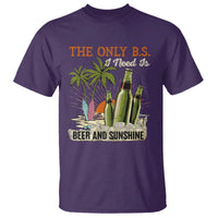 Funny Beer Lover T Shirt The Only B.S. I Need Is Beer And Sunshine - Wonder Print Shop