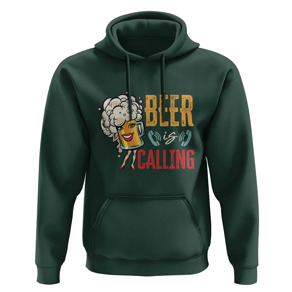 Funny Beer Is Calling Hoodie - Wonder Print Shop
