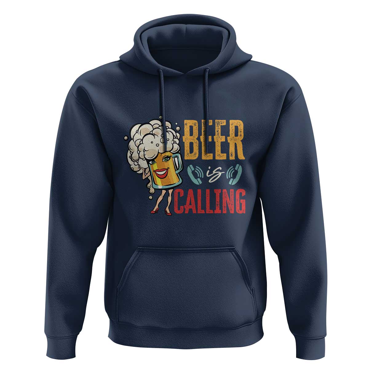 Funny Beer Is Calling Hoodie - Wonder Print Shop
