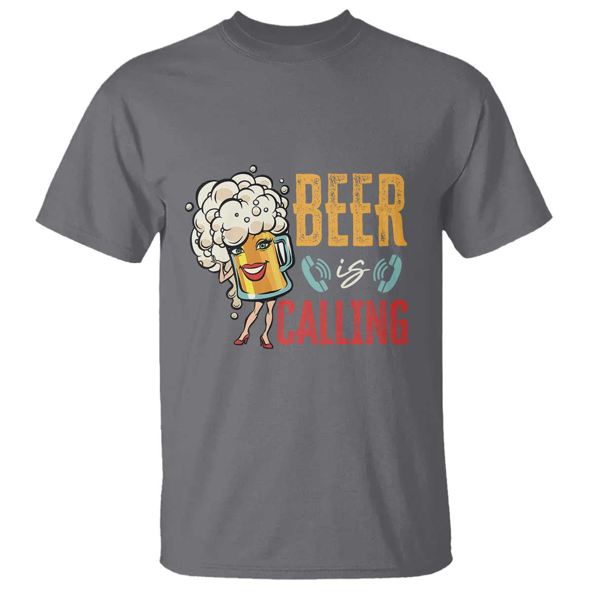 Funny Beer Is Calling T Shirt - Wonder Print Shop