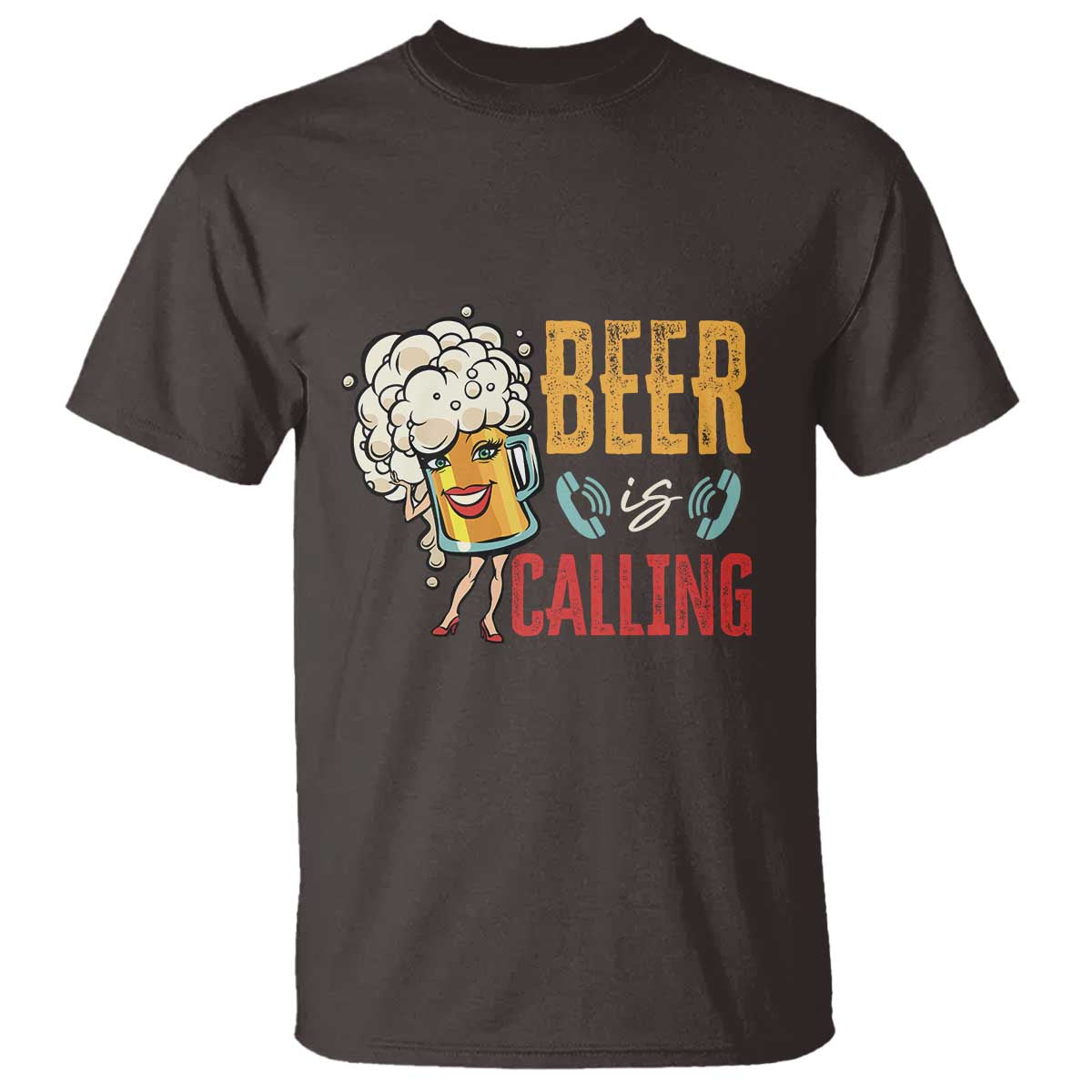 Funny Beer Is Calling T Shirt - Wonder Print Shop
