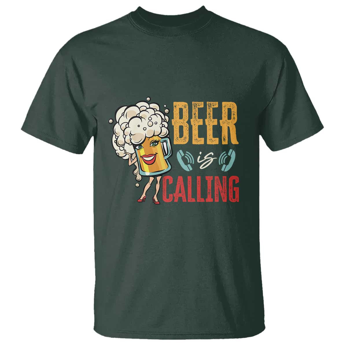 Funny Beer Is Calling T Shirt - Wonder Print Shop