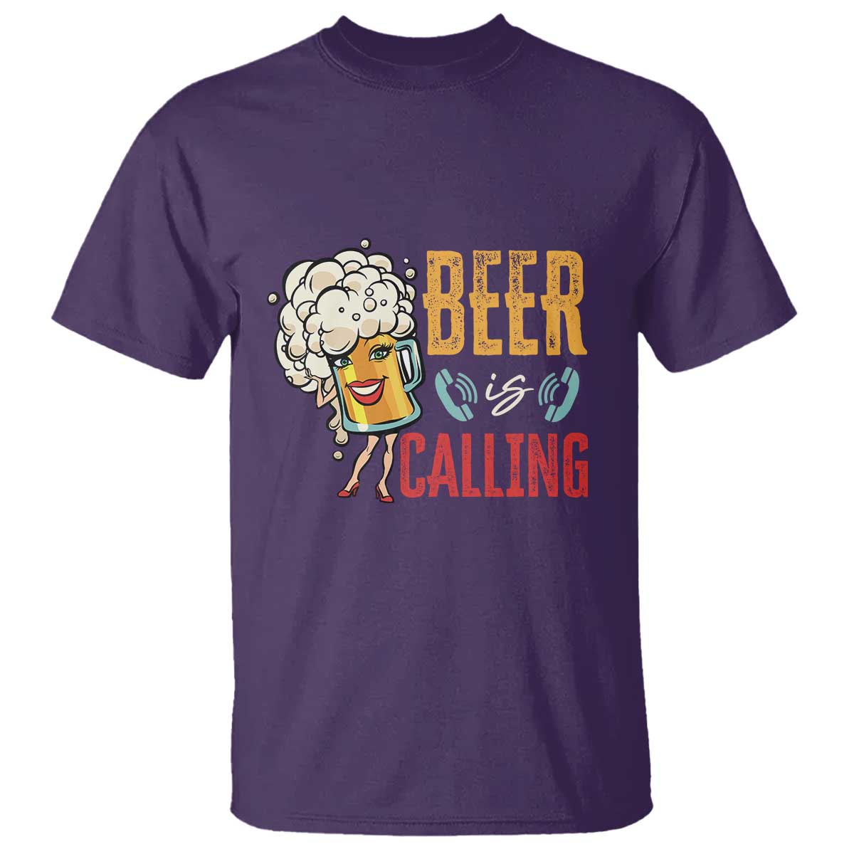 Funny Beer Is Calling T Shirt - Wonder Print Shop