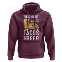 Funny Beer Lover Hoodie This Body Was Built On Tacos and Beer - Wonder Print Shop