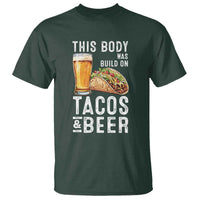 Funny Beer Lover T Shirt This Body Was Built On Tacos and Beer - Wonder Print Shop