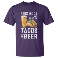 Funny Beer Lover T Shirt This Body Was Built On Tacos and Beer - Wonder Print Shop