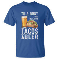 Funny Beer Lover T Shirt This Body Was Built On Tacos and Beer - Wonder Print Shop