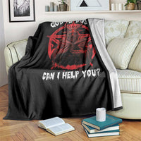 Satan Throw Blanket God Is Busy Can I Help You Baphomet Satanic Goat - Wonder Print Shop