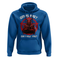 Satan Hoodie God Is Busy Can I Help You Baphomet Satanic Goat