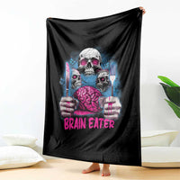Horror Zombie Throw Blanket Braineater Eat Brain Scary Creepy Halloween - Wonder Print Shop