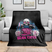 Horror Zombie Throw Blanket Braineater Eat Brain Scary Creepy Halloween - Wonder Print Shop
