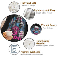 Horror Zombie Throw Blanket Braineater Eat Brain Scary Creepy Halloween - Wonder Print Shop