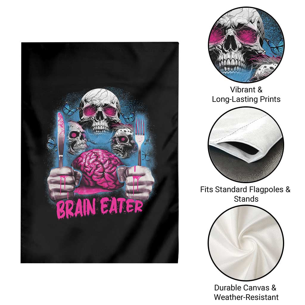 Horror Zombie Garden Flag Braineater Eat Brain Scary Creepy Halloween - Wonder Print Shop