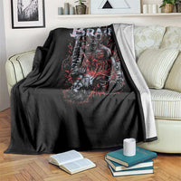 Horror Halloween Throw Blanket Braineater Eat Brain Scary Satan Demon - Wonder Print Shop