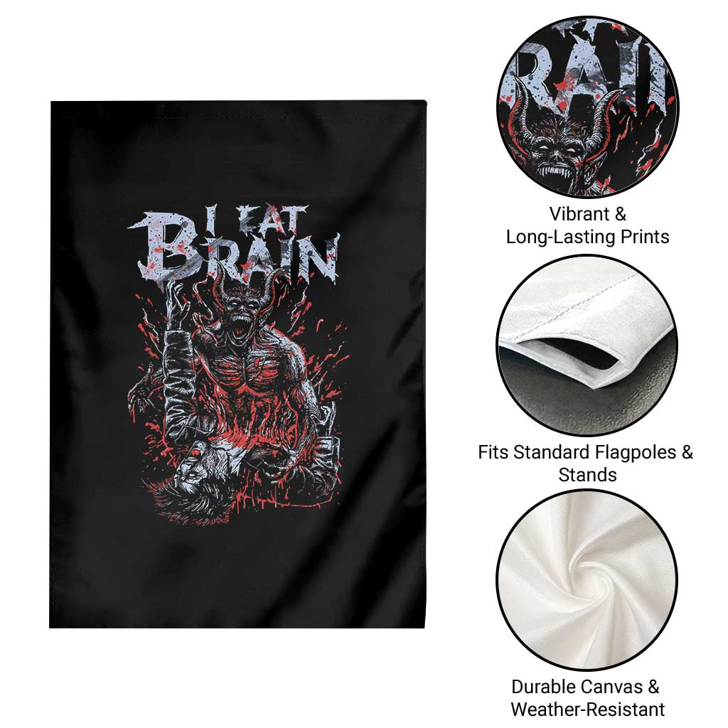 Horror Halloween Garden Flag Braineater Eat Brain Scary Satan Demon - Wonder Print Shop