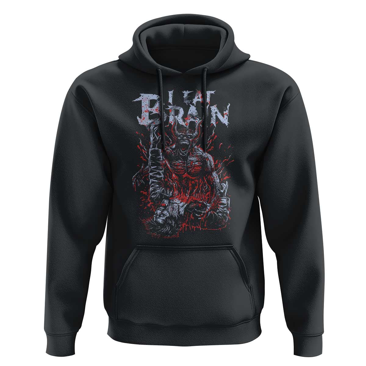 Horror Halloween Hoodie Braineater Eat Brain Scary Satan Demon