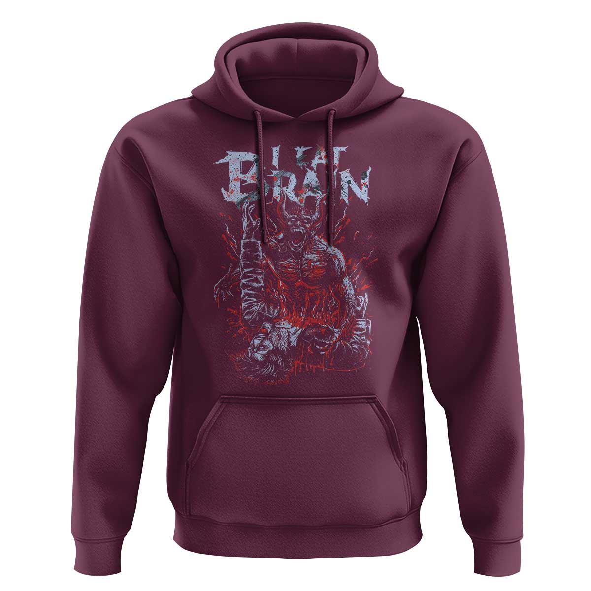 Horror Halloween Hoodie Braineater Eat Brain Scary Satan Demon