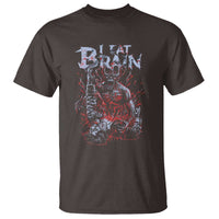 Horror Halloween T Shirt Braineater Eat Brain Scary Satan Demon - Wonder Print Shop