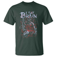 Horror Halloween T Shirt Braineater Eat Brain Scary Satan Demon - Wonder Print Shop