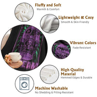 Horror Halloween Throw Blanket Scream Creepy Skull - Wonder Print Shop