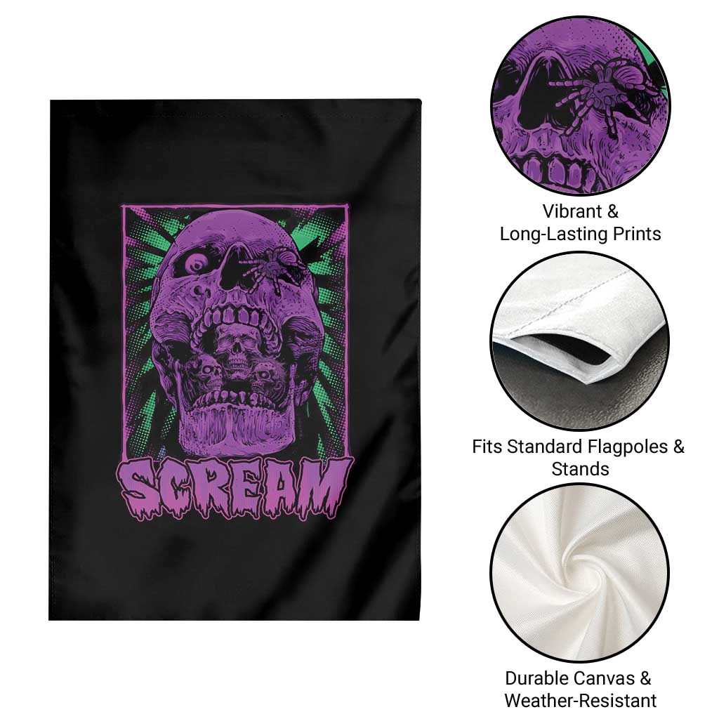 Horror Halloween Garden Flag Scream Creepy Skull - Wonder Print Shop