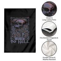 Horror Halloween Garden Flag Welcome To Hell Creepy Skull - Wonder Print Shop