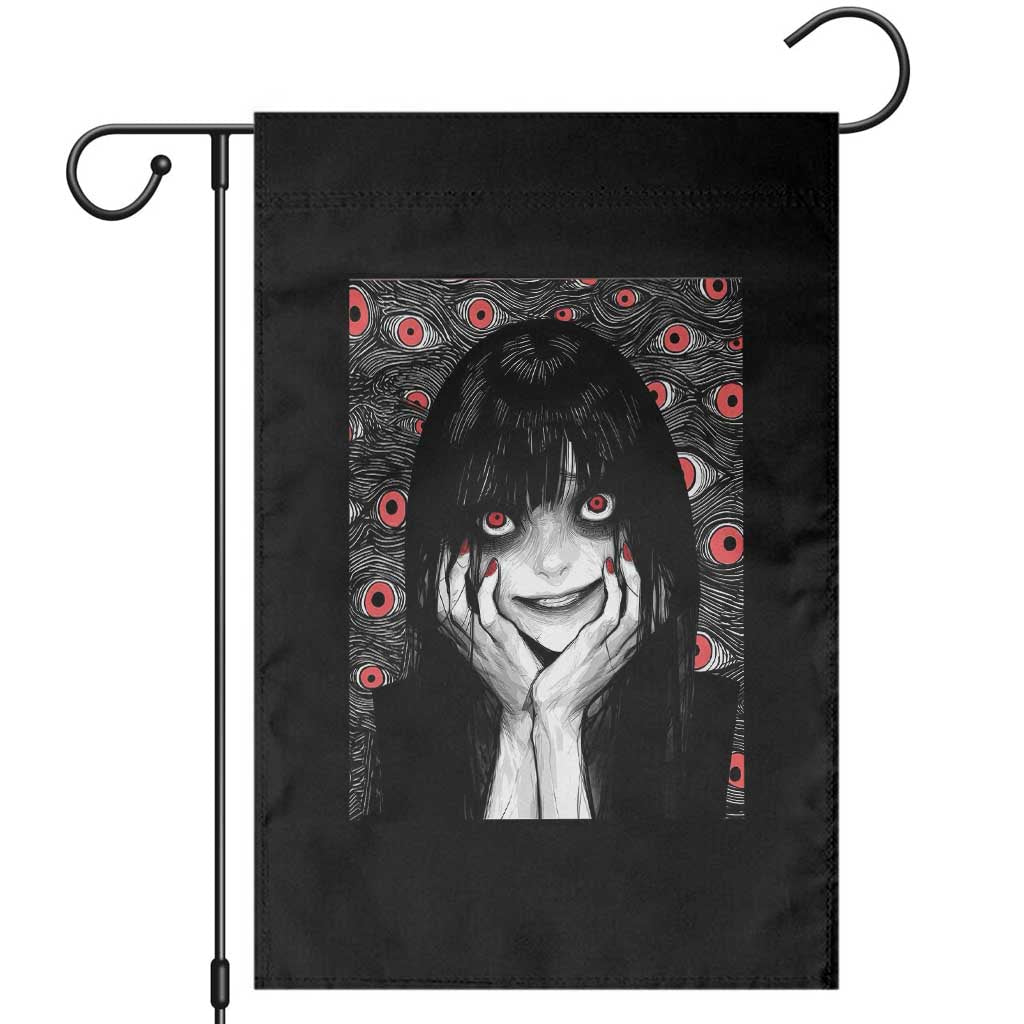 Horror Anime Girl Manga Creepy Halloween Garden Flag - Wonder Print Shop