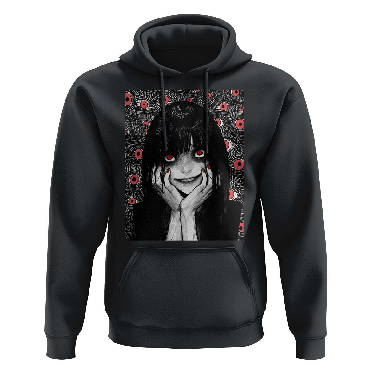 Horror Anime Girl Manga Creepy Halloween Hoodie