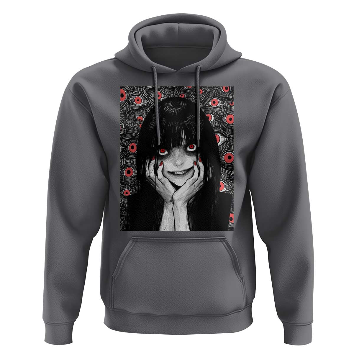 Horror Anime Girl Manga Creepy Halloween Hoodie